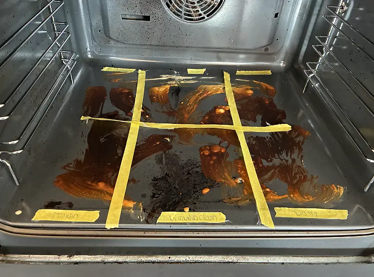 Wir teilen den Backofen in gleichgroße Felder auf